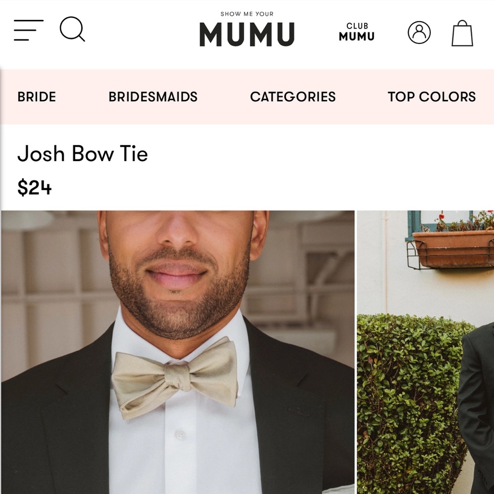 Josh Bow Tie Moss Green NWT